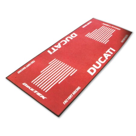 BIKETEK Tapis de moto Ducati rouge