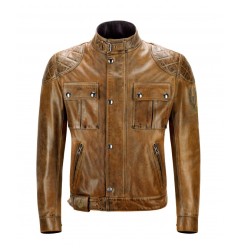 Belstaff veste cuir Brooklands Burnt Cuero L