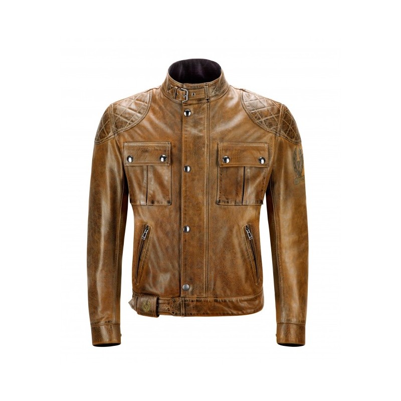 Belstaff veste cuir Brooklands Burnt Cuero L