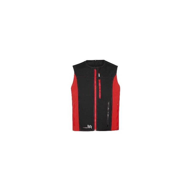 Keis gilet premium V501-kit moto noir-rouge M/50