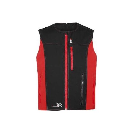 Keis gilet premium V501-kit moto noir-rouge M/50