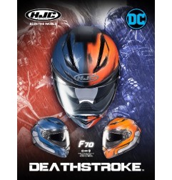 HJC F 70 Deathstroke DC orange-gris-bleu S