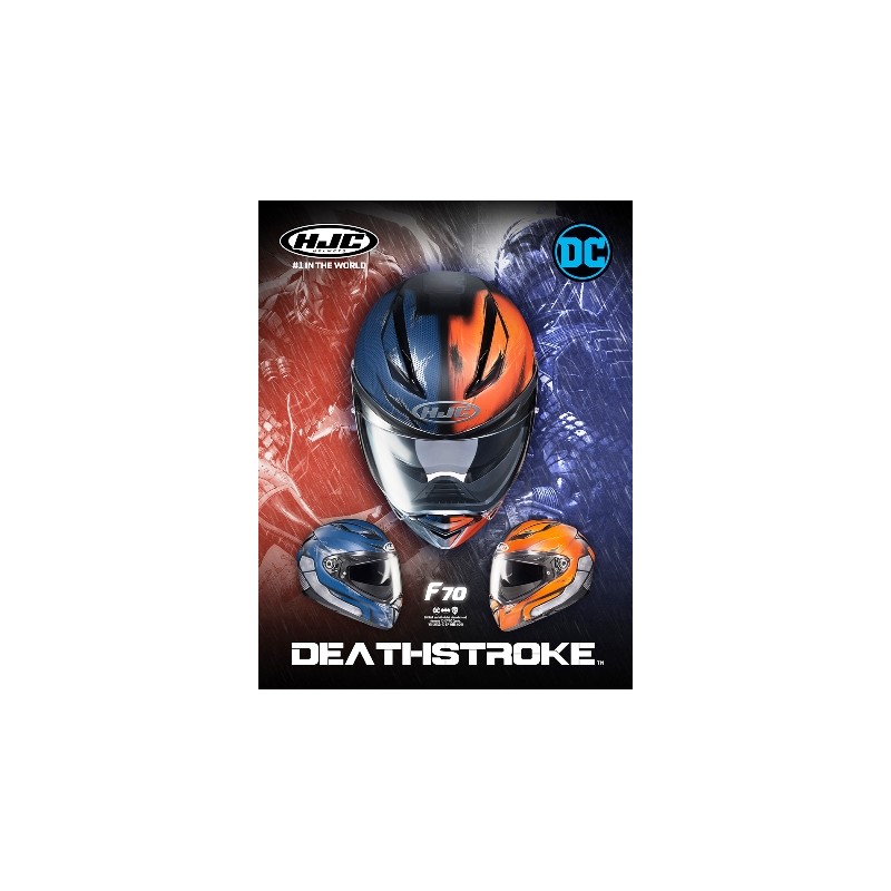 HJC F 70 Deathstroke DC orange-gris-bleu S