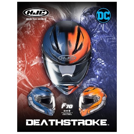 HJC F 70 Deathstroke DC orange-gris-bleu S