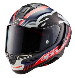 Alpinestars casque Supertech R10 rouge-bleu mat