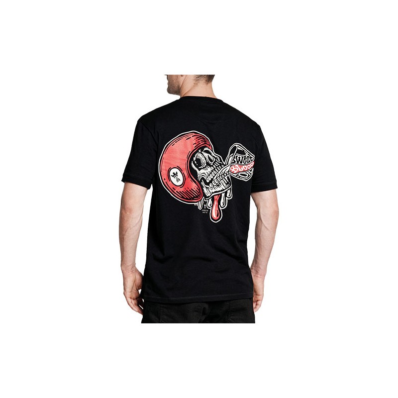 Pando moto t-shirt Mike Red Skul