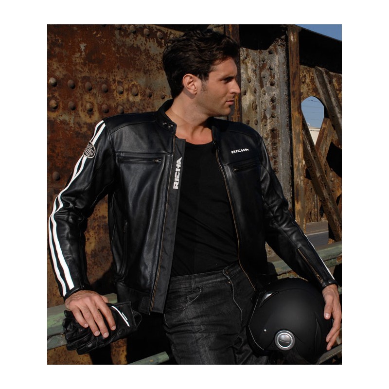 Richa veste cuir Rétro Racing noir 52