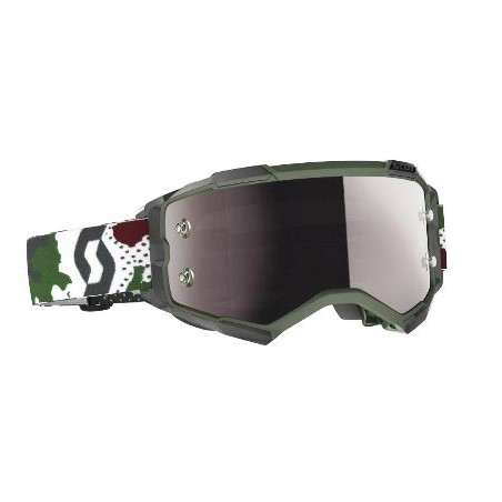 Scott Lunettes Fury dark green/silver chrome