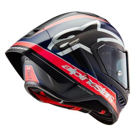 Alpinestars casque Supertech R10 rouge-bleu mat