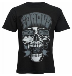 Famous t-shirt Flipped Skull noir S