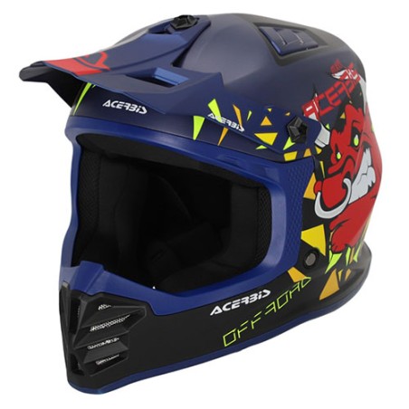 Acerbis casque enfant cross Profile Bleu S