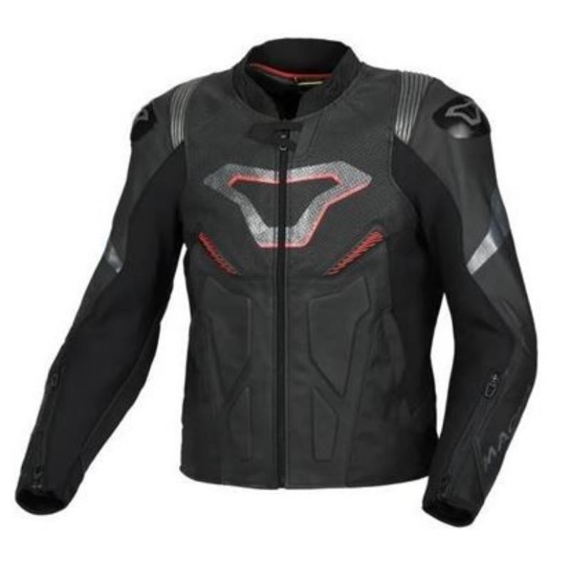 Macna veste cuir Pointer noir-rouge 52