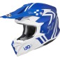 HJC Casque cross I50 Hex Blanc-bleu M