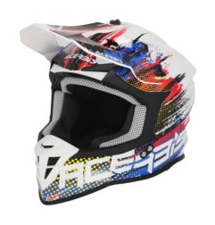 Acerbis casque cross Linear blanc-bleu-rouge S