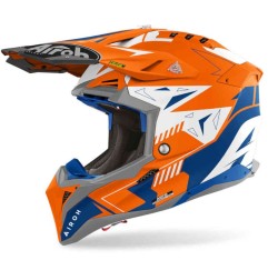 Airoh Aviator 3 SPIN orange-bleu M 