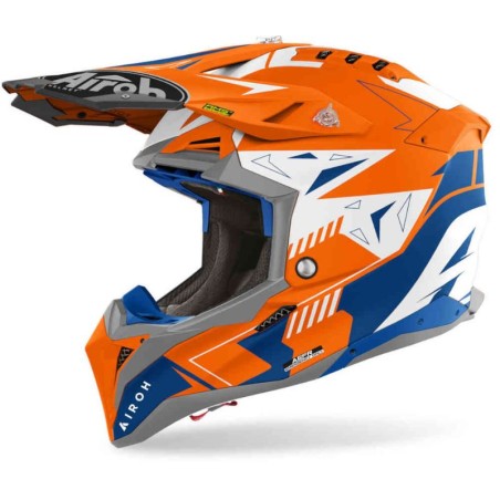 Airoh Aviator 3 SPIN orange-bleu M 