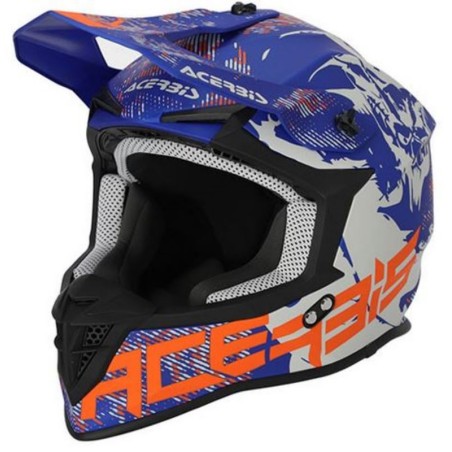 Acerbis casque cross Linear bleu matt