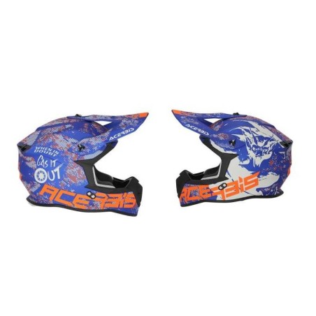 Acerbis casque cross Linear bleu matt