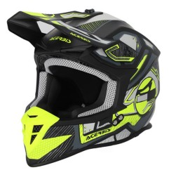 Acerbis casque cross Linear noir-jaune fluo