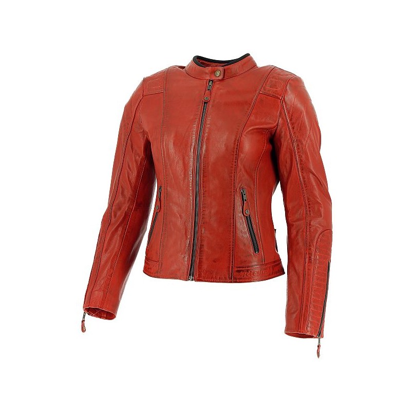 Richa veste cuir dame Lausanne rouge 44