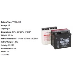 Batterie YTX5L BS YUASA