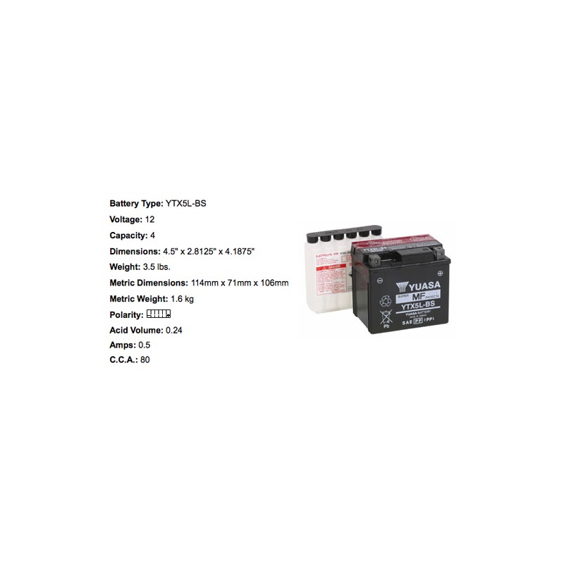 Batterie YTX5L BS YUASA