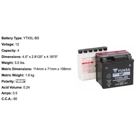 Batterie YTX5L BS YUASA