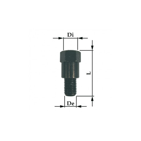 Adaptateur 10/10 droite/gauche noir