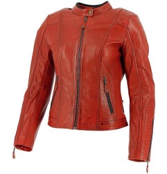 Richa veste cuir dame Lausanne rouge 36
