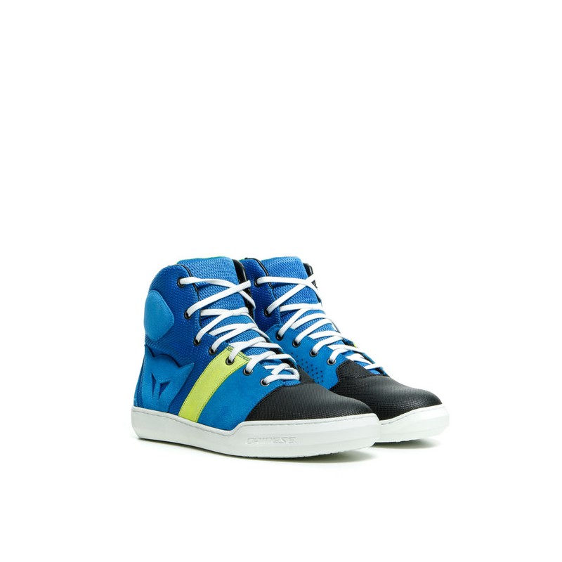 Dainese York Air Shoes bleu-jaune fluo 42