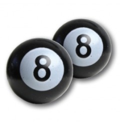 Capuchons de valve 8 Ball noir