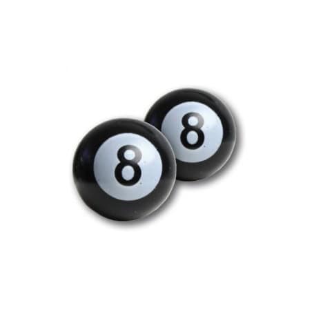 Capuchons de valve 8 Ball noir