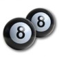 Capuchons de valve 8 Ball noir