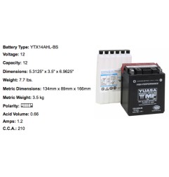 Batterie YTX14AHL- BS YUASA