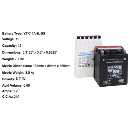 Batterie YTX14AHL- BS YUASA