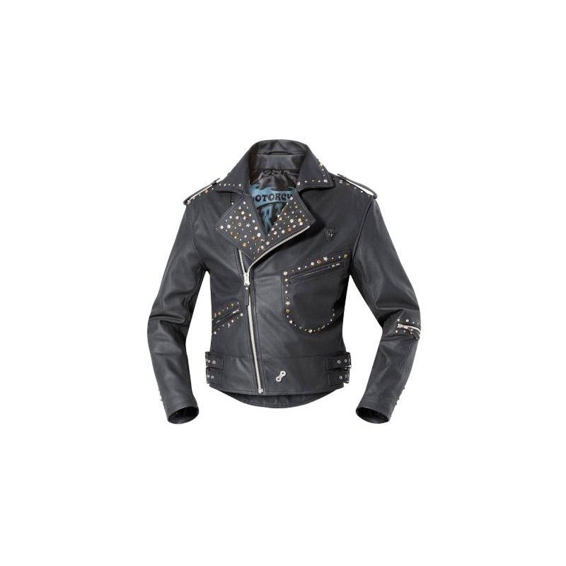 Veste cuir Arlen Ness Funky Dragon noire usée 56