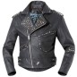 Veste cuir Arlen Ness Funky Dragon noire usée 56