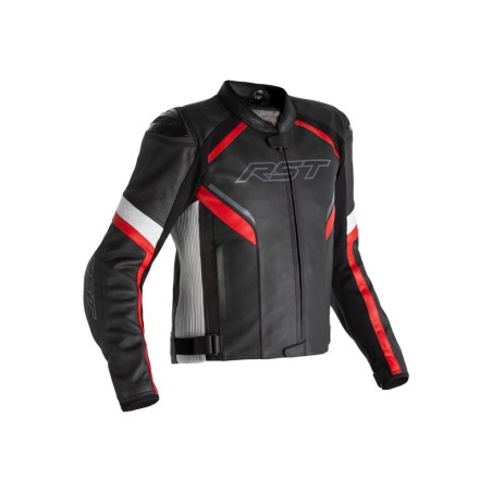 RST veste cuir Sabre Airbag noir-rouge 50/S