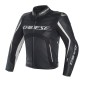 Dainese veste cuir D-AIR Misano noir-blanc 50