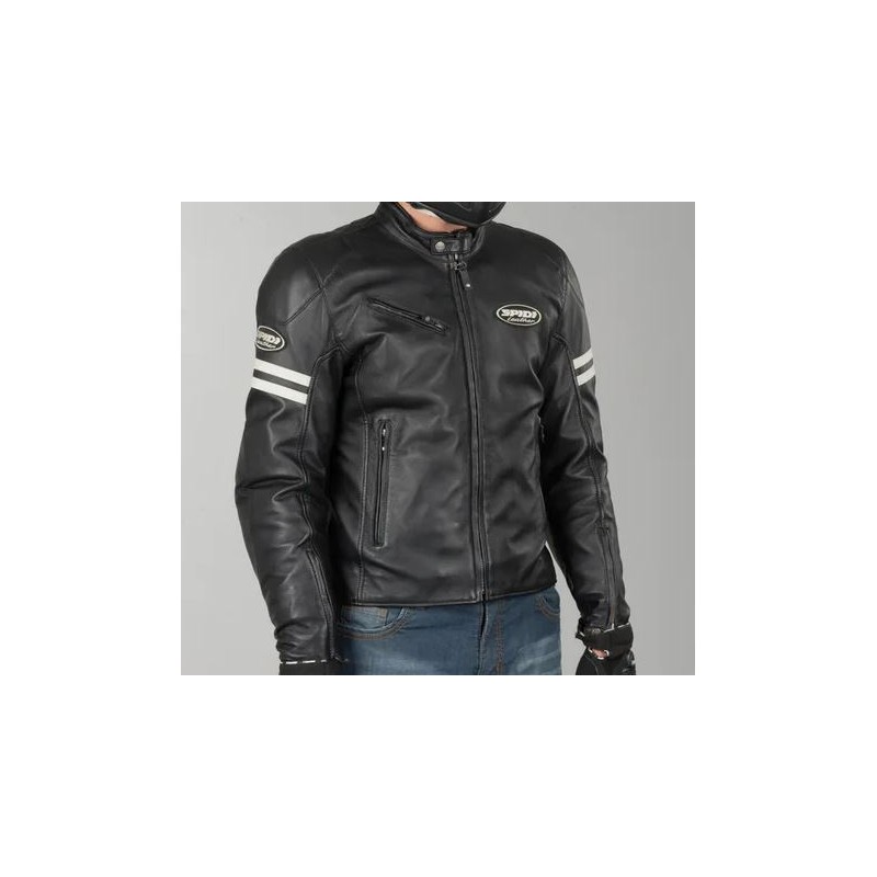 Veste Spidi cuir Ace Ice noir 56