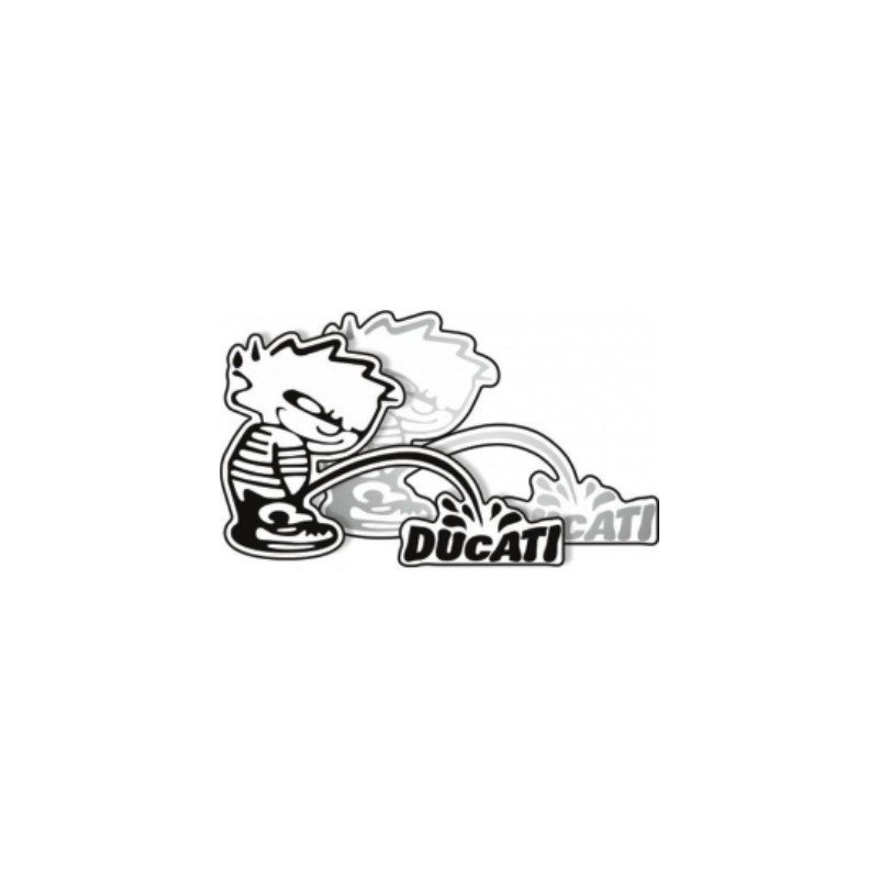 Autocollant Mop Ducati 2 pièces noir