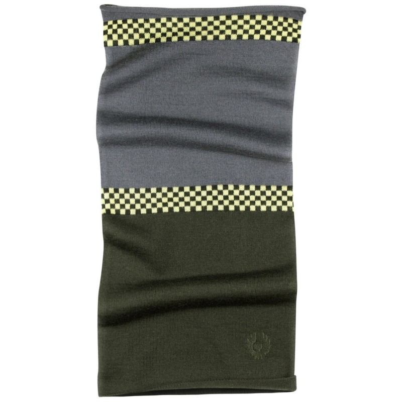 Belstaff Chequer Neck Warmer vert/gris