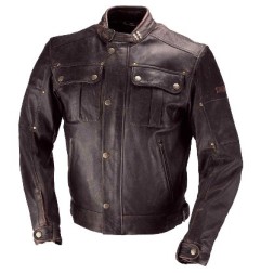 IXS veste cuir Harding brun 56