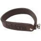 Helstons bracelet Skull cuir marron