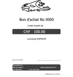 Bon cadeau d'une valeur de 100 CHF