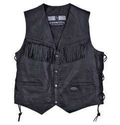 Richa gilet cuir avec franges